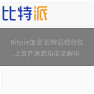Bitpie加密 比特派钱包链上资产追踪功能全解析