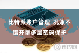 比特派账户管理  况兼不错开垦多层密码保护