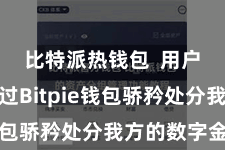 比特派热钱包  用户不错通过Bitpie钱包骄矜处分我方的数字金钱